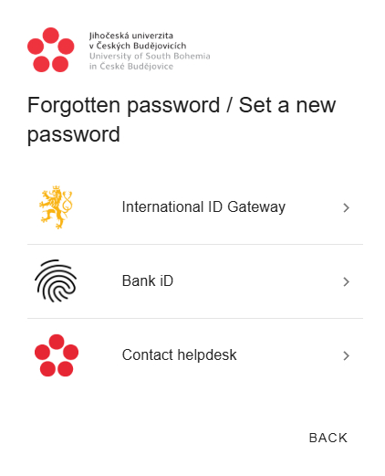 Forgotten password form